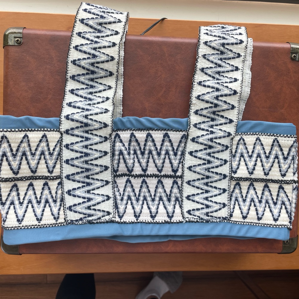 Elysiian Catalina bikini top in blue